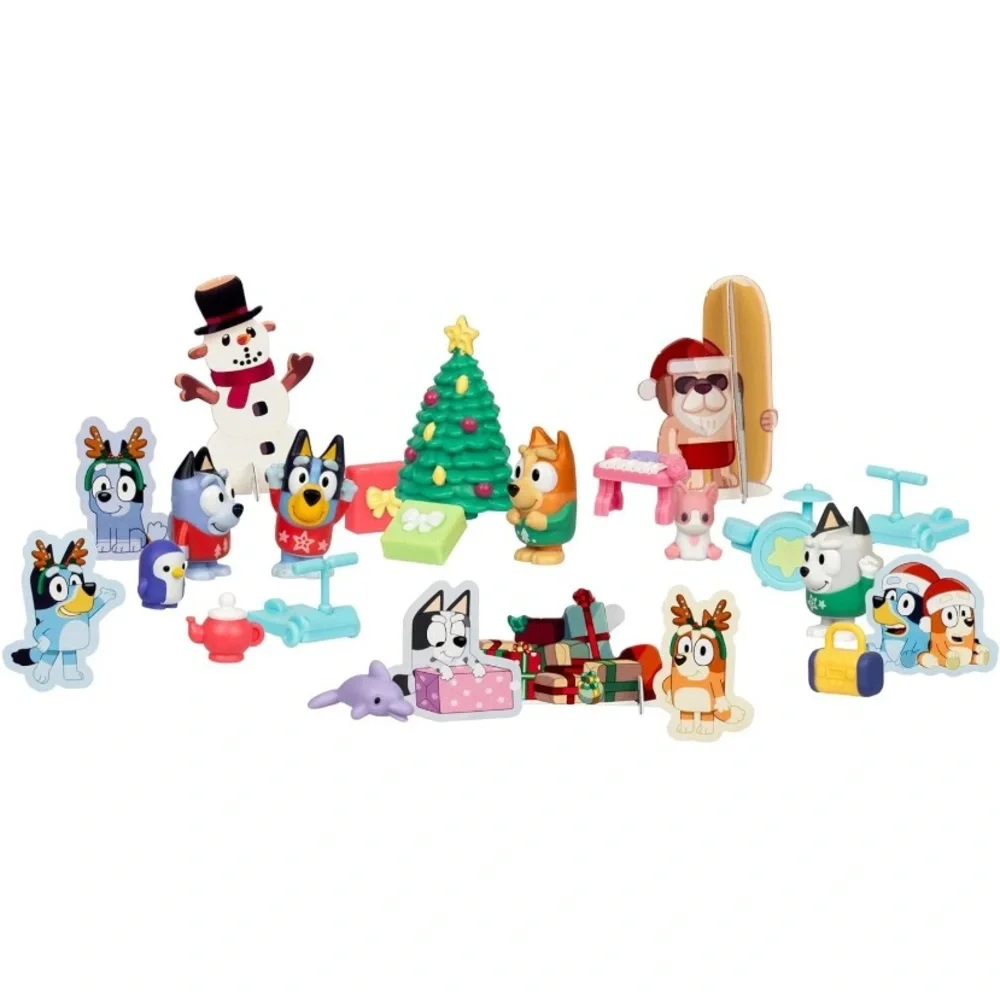 Bluey Holiday Advent Calendar - 24 Surprise Gifts - Red and Green